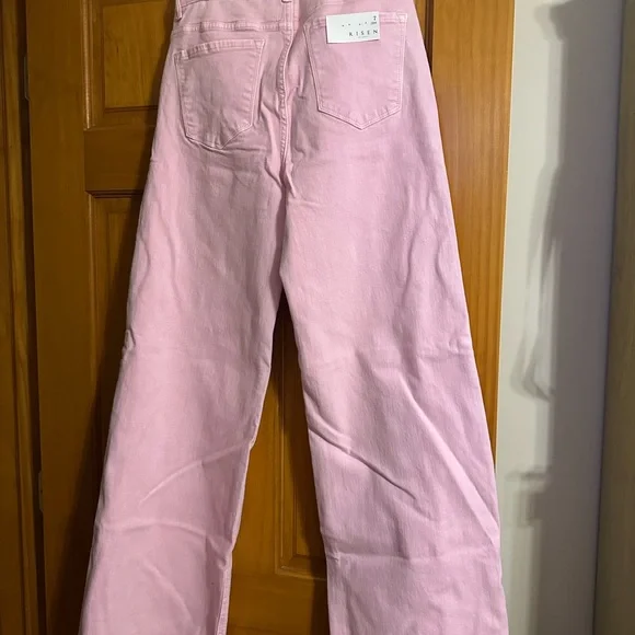 NWT RISEN Emilia High Waist Acid Wash Wide Leg Jean - Picture 2 of 6